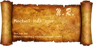 Mechel Rózsa névjegykártya