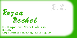 rozsa mechel business card